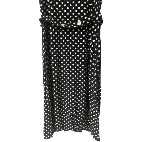Rouje Marin Polka Dot Midi Dress Black White 12 Retro Feminine Parisian Chic - Picture 11 of 16
